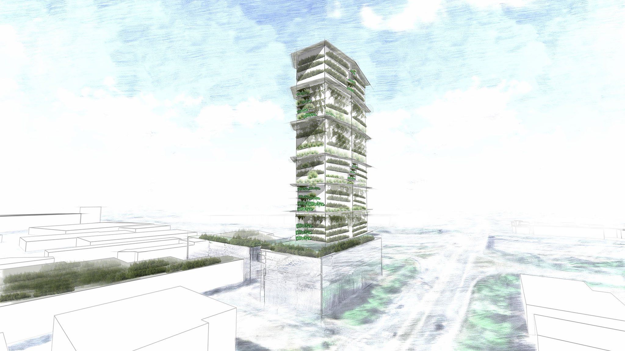 Bild 5: Hochhaus, Nachhaltig, Ökologisch, Energieeffizienz, energieeffizient, Nullenergiehaus