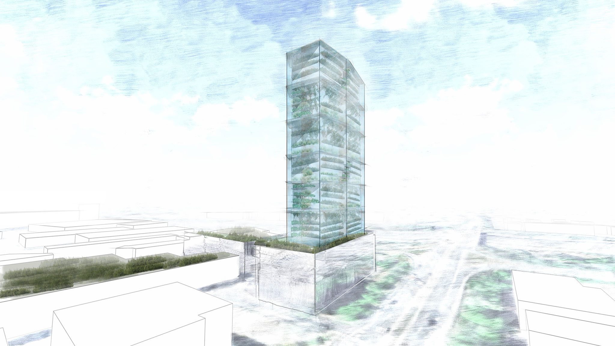 Bild 7: Hochhaus, Grüne Architektur, nachhaltige Architektur, Green Building, Ökologisches Bauen